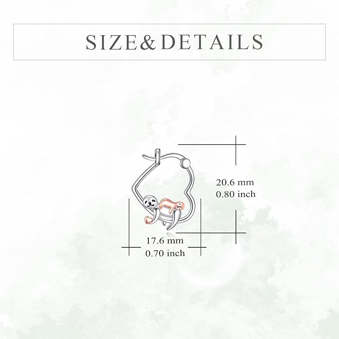 AXELUNA Animal Earrings Sterling Silver Mom and Daughter Earrings Heart Jewelry Gift for Women Mother