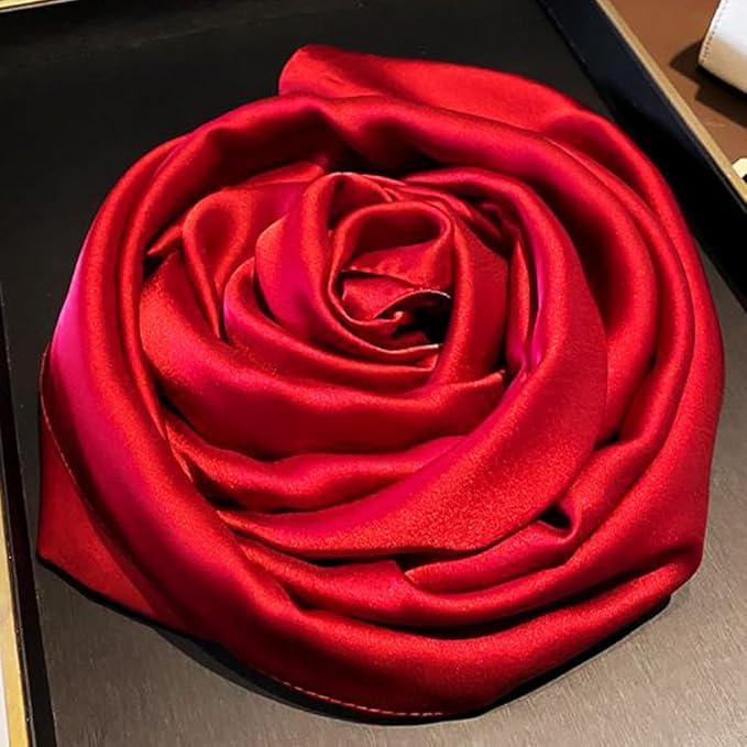Clysoru Silk Scarf For Women Hair Scarves Lightweight Satin Elegant Shawl Wraps Bufanda Mujer Fashion Accessories 70.8"X35.4"