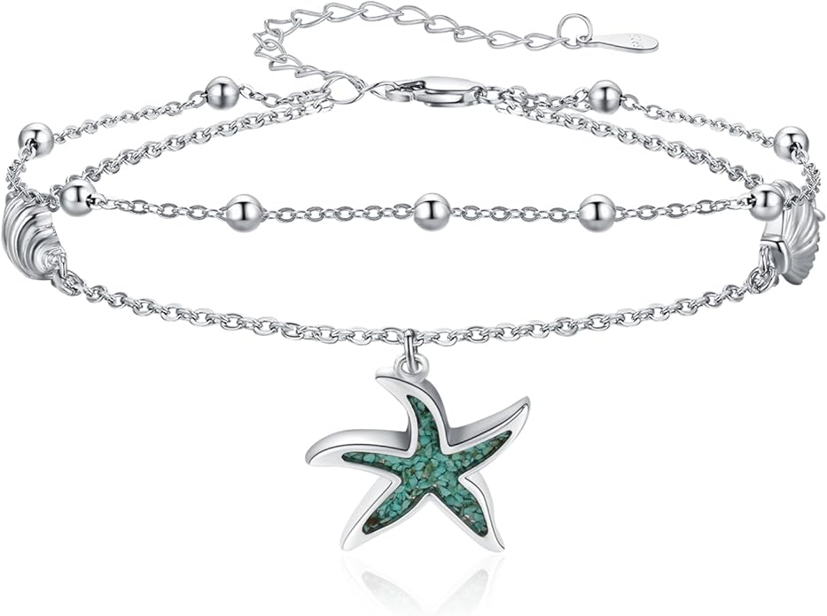 Anklet for Women 925 Sterling Silver Double Infinity Ankle Bracelet Waterproof Summer Jewelry Anniversary Birthday Gifts for Her