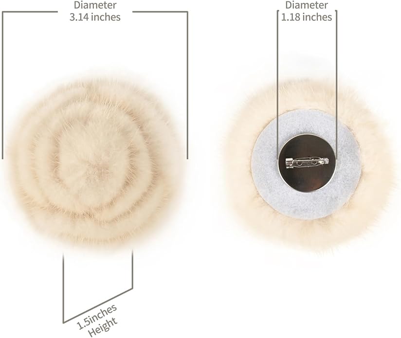 Elegant Mink Fur Red Rose Brooch 3D Real Fur Pin for Womens Girls Floral Brooch Clothing Bag Scarf Decoration Shawl Pins Jewerly