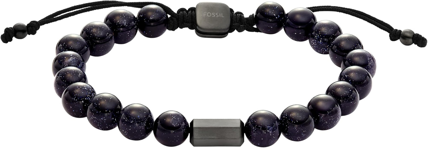 Fossil Men's Stainless Steel and Genuine Leather and/or Beaded Bracelet for Men
