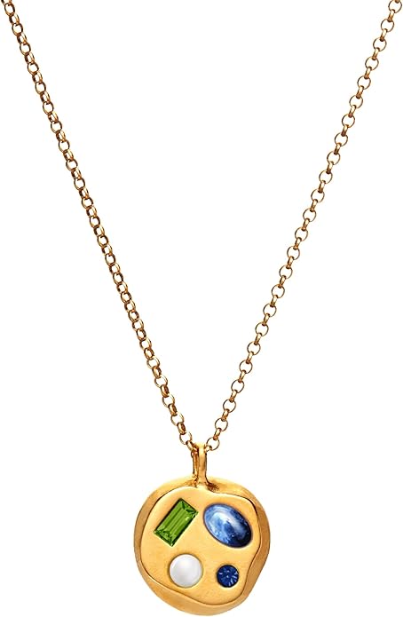 Birthdate 14k Gold Necklace for Women - 16-20in Adjustable 14 Karat Gold Chain with Lobster Clasp - Cadenas de Oro 14k Puro Para Mujer, Ladies Jewelry Birthstone