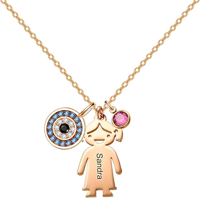 PEIMKO Evil Eye Necklace for Women 925 Sterling Silver Greek Protection Evil Eye Necklaces Jewelry Amulet Gift for Women