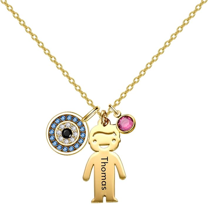 PEIMKO Evil Eye Necklace for Women 925 Sterling Silver Greek Protection Evil Eye Necklaces Jewelry Amulet Gift for Women