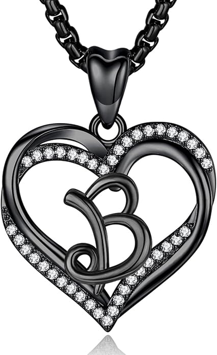 INFUSEU Unique Initial Necklaces for Women Girls Small Heart Letter Jewelry, Meaningful Personalized Gifts
