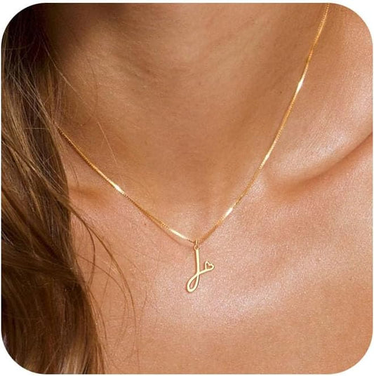 Initial Necklaces for Women Trendy, Dainty Silver Letter Necklace Cute Pendant Choker Name Necklace Personalized Costume Monogram Silver Jewelry Necklace for Women Valentines Gifts