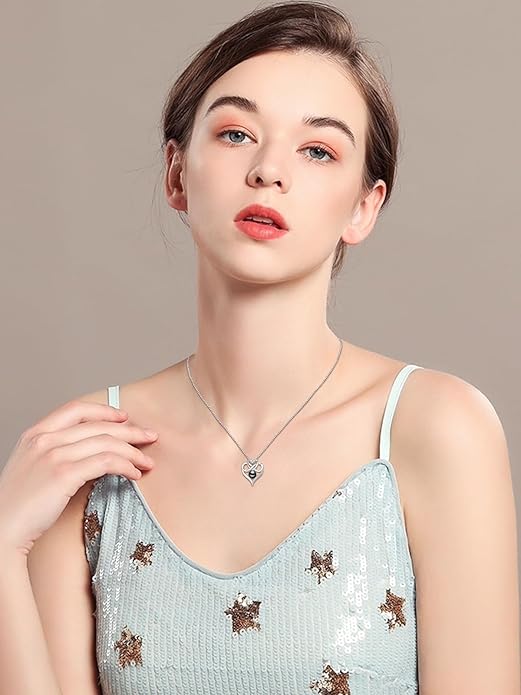 Tahitian Black Pearl Necklace Infinity Gifts for Women Wife Wedding Birthday Anniversary Jewelry Valentines Christmas Day Gifts 925 Sterling Silver