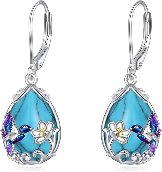YFN Hummingbird Earrings Bird Dangle 925 Sterling Silver Jewelry Gifts for Women
