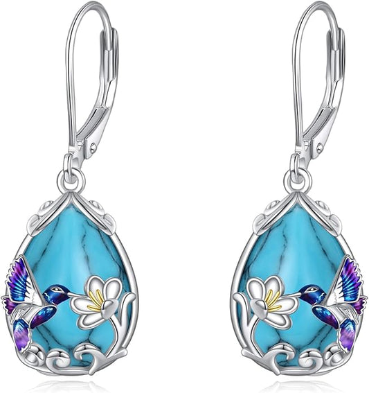 YFN Hummingbird Earrings Bird Dangle 925 Sterling Silver Jewelry Gifts for Women