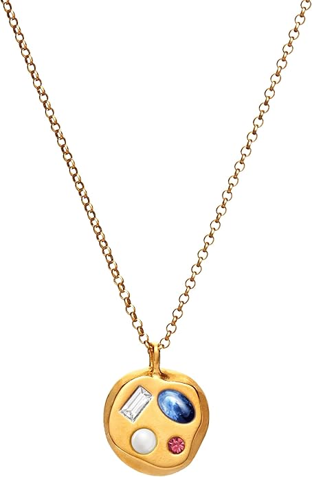 Birthdate 14k Gold Necklace for Women - 16-20in Adjustable 14 Karat Gold Chain with Lobster Clasp - Cadenas de Oro 14k Puro Para Mujer, Ladies Jewelry Birthstone