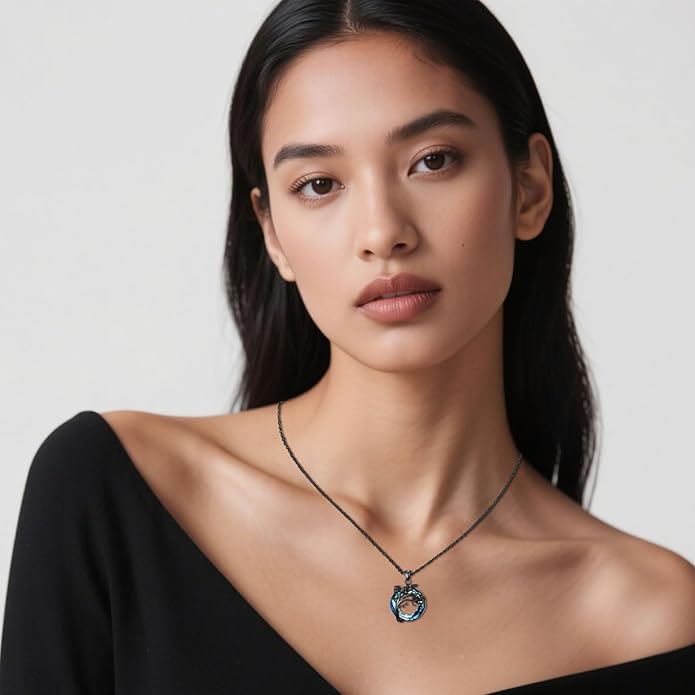 KoyeKei Sterling Silver Halloween Necklace Gothic Jewelry Gifts for Women Men