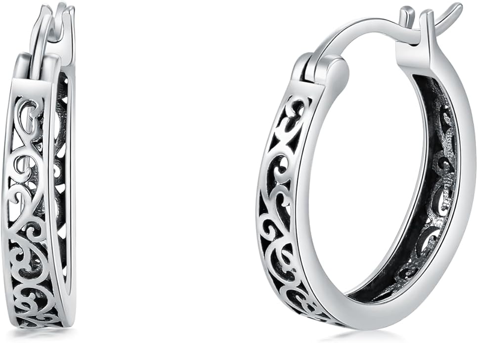 Sterling Silver Hoop Earrings Small Hoop Sun/Leaf/Triangle Huggie Earrings for Women Hypoallergenic