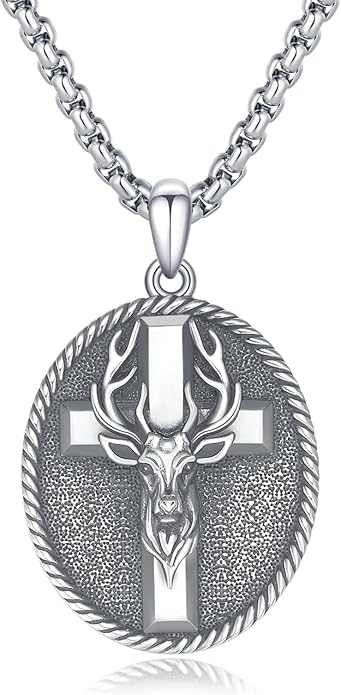 YEESIA Cross Necklace for Men Women 925 Sterling Silver Christian Pendant Religious Jewelry Gift for Men Women.