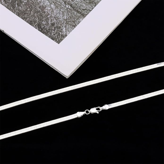 925 Sterling Silver Chain Necklace for Women 16-24 Inch Silver Jewelry Gift