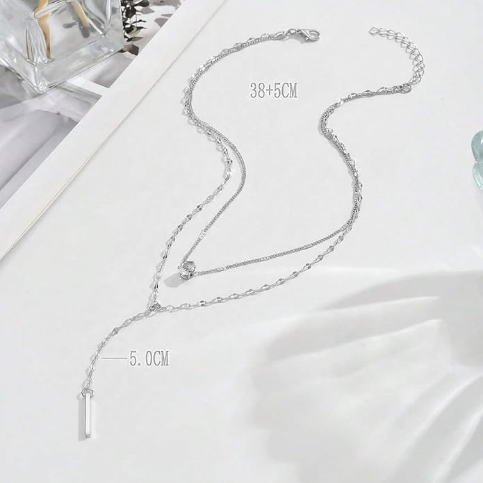 Otxas Lariat Necklace for Women Long Y Shaped Necklaces for Women Drop Necklace Y Shaped Jewelry
