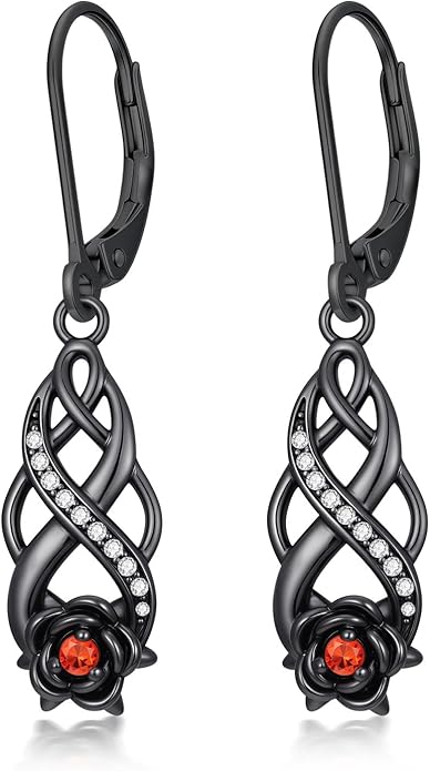 JUSTKIDSTOY Witches Knot Earrings for Women 925 Sterling Silver Nudo De Bruja Dangle Leverback Earrings Celtic Jewelry Halloween Birthday Gift