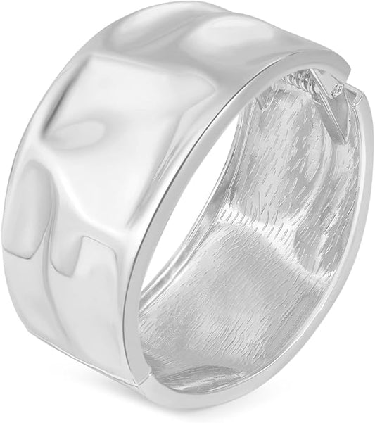 Bangle Bracelets for Women | 14K Gold Plated Trendy Wide Bracelets | Hinged Arm Cuff Bangles Chunky Bracelet for Women