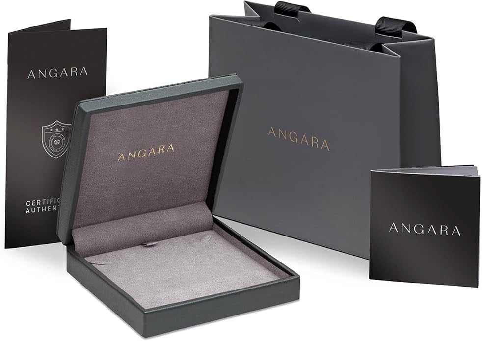 Angara Natural London Blue Topaz Solitaire Pendant for Women | Round Blue Topaz Pendant Necklace in 14K Solid Gold/Silver/Platinum With 18" Chain | December Birthday, Gemstone Jewelry Gift