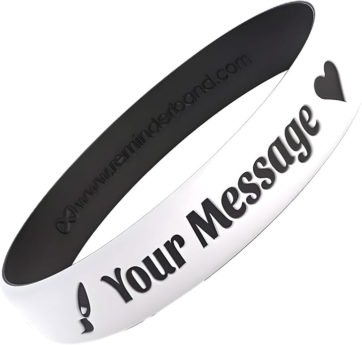 Reminderband Custom 100% Silicone Luxe Wristbands – Personalized Motivational Bracelets, Bulk Rubber Bands for Events, Fundraisers, Awareness, Gifts - Hypoallergenic Bands