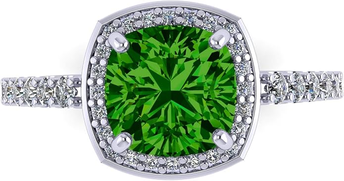 NANA Jewels Sterling Silver Engagement Rings for Women - Choose Simulated Morganite, Citrine, Aquamarine & More