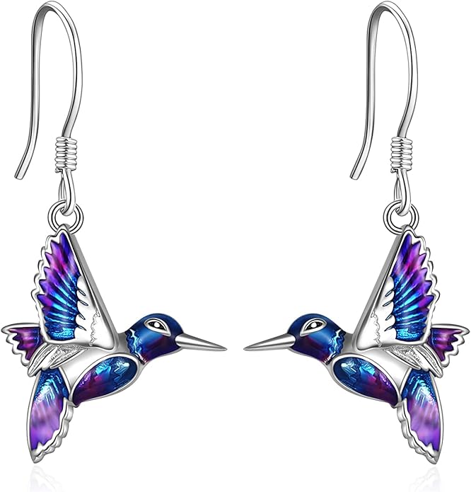 YFN Hummingbird Earrings Bird Dangle 925 Sterling Silver Jewelry Gifts for Women