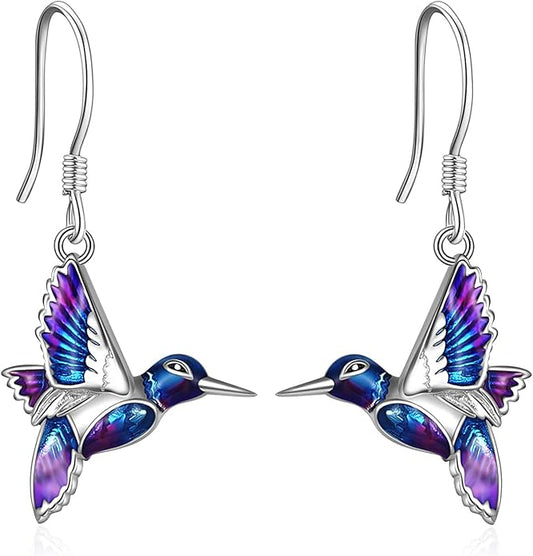YFN Hummingbird Earrings Bird Dangle 925 Sterling Silver Jewelry Gifts for Women