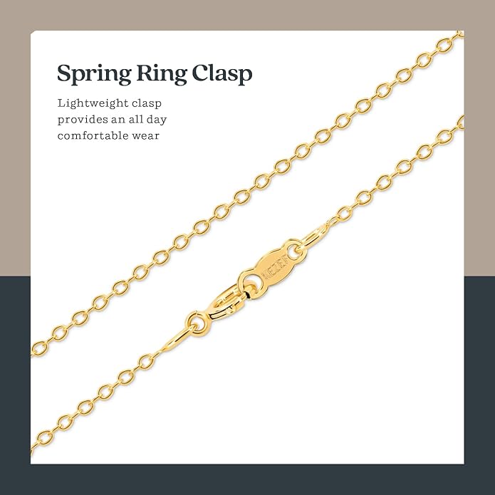 KEZEF 1mm 925 Sterling Silver Necklace for Women | 16-36 inch long Silver, 18k Gold, Rose Gold Necklaces for Women - Made In Italy Real Cable Chain Jewelry | Dainty cadena de plata s925 para mujer