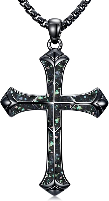 Cross Necklace for Men 925 Sterling Silver Celtic Cross Pendant Christian Jewelry Religious Christmas Gifts for Women