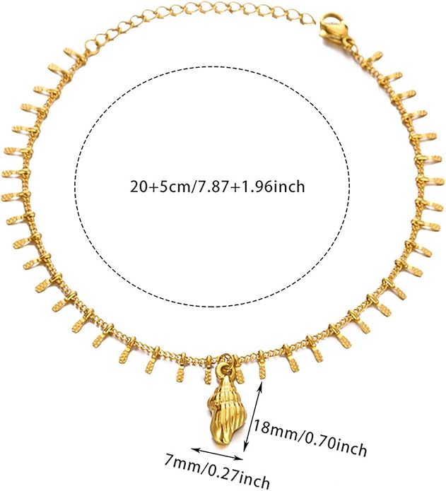 Lit Wall Gold Anklets for Women 18K Gold Plated Adjustable Summer Simple Foot Jewelry Ankle Bracelet for Women