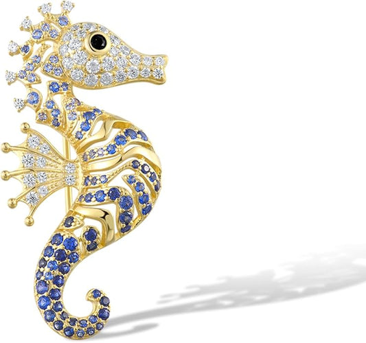 Santuzza 925 Sterling Silver Gemstone Pin Brooch for Women