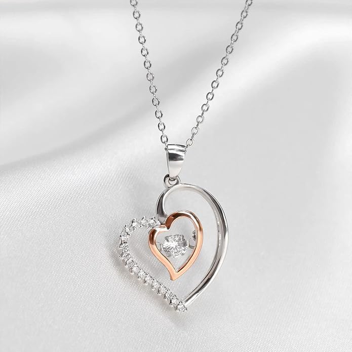 Couples Gifts Necklace To My Soulmate Necklace Birthday Christmas Jewelry Romantic Gifts For My Wife with Message Card Box Personalized Gift Present Pendant for Future Wife Soulmate Girlfriend