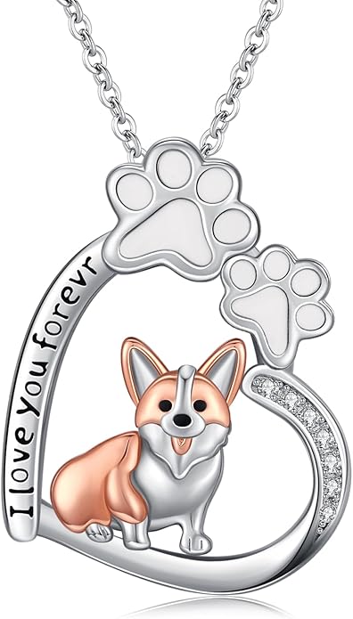 Dog Cat Necklace Pendant 925 Sterling Silver Pet Jewelry Gifts for Women
