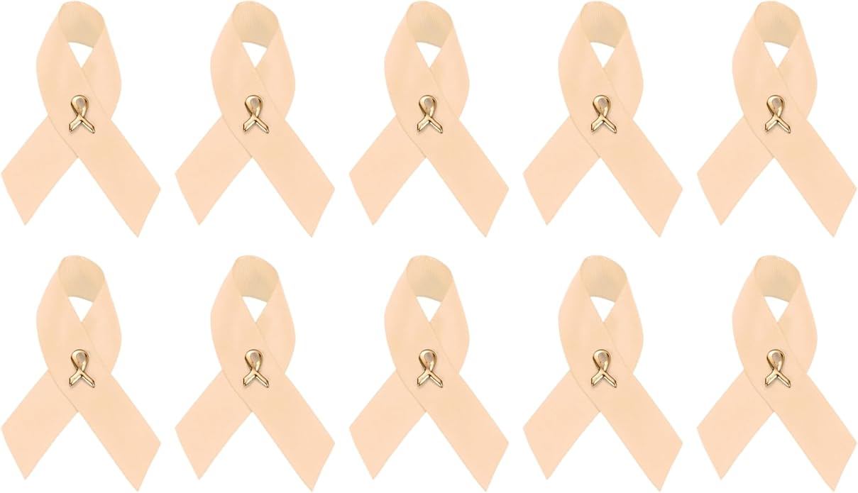 1/2/5/10/25/50/100pcs Satin Awareness Ribbon Pins (Pick your color), for Cancer & Disease Awareness, Bulk Quantities for Fundraising, Events, Gift Giving