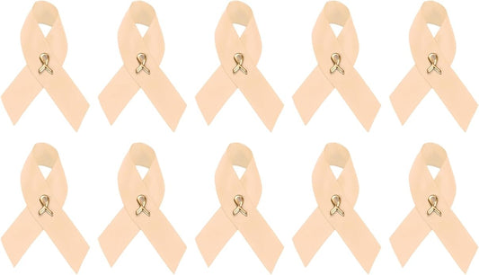 1/2/5/10/25/50/100pcs Satin Awareness Ribbon Pins (Pick your color), for Cancer & Disease Awareness, Bulk Quantities for Fundraising, Events, Gift Giving