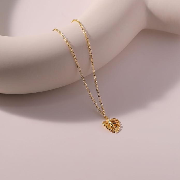Gold Necklace for Women-14K Gold Plated Bow,Dragon,Shell, Palm Tree, Seahorse, Conch Shell,Sardines, Cowboy Boot,Bat,Bunny Pendant Beachy Jewelry for Women Gifts