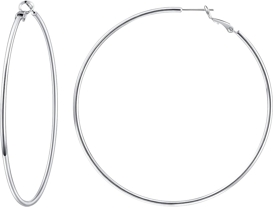 Gacimy Gold Hoop Earrings for Women 14K Gold Plated, 925 Sterling Silver Post Hypoallergenic Earrings Hoops for Women
