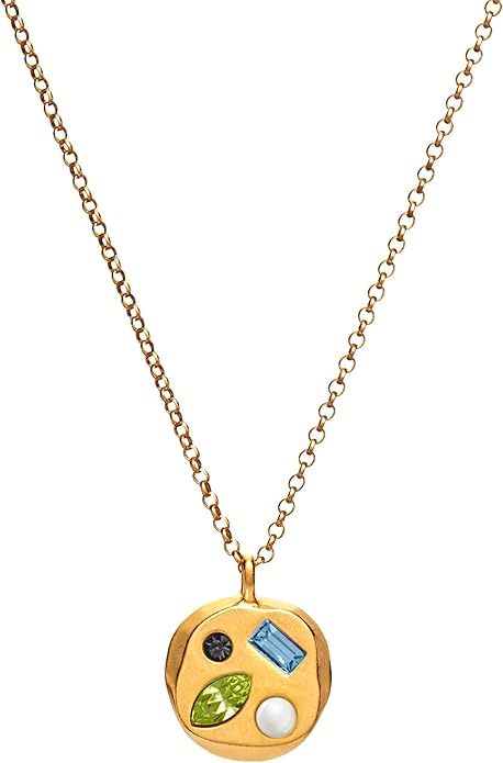 Birthdate 14k Gold Necklace for Women - 16-20in Adjustable 14 Karat Gold Chain with Lobster Clasp - Cadenas de Oro 14k Puro Para Mujer, Ladies Jewelry Birthstone