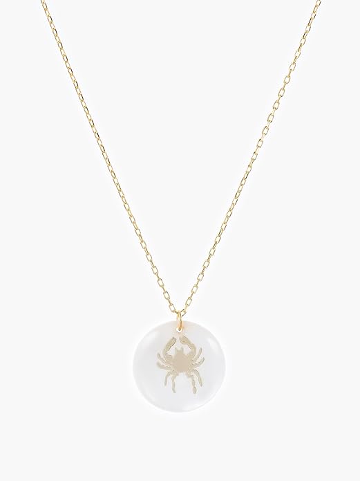 Zodiac Sign Necklace – Mother of Pearl Pendant – Available in Two Finish 925 Sterling Silver and 14K Gold Plated – Adjustable Chain – Horoscope Jewelry Gift with Zodiac Card & Gift Box