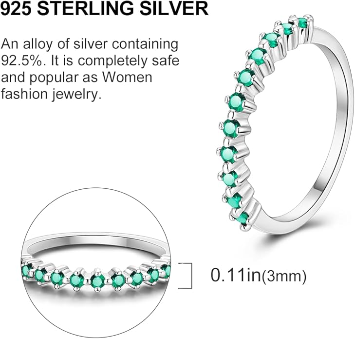 NARMO 925 Sterling Silver Rings for Women Evil Eyes Rings Entwined Line Cubic Zirconia Rings Simple Stackable Finger Rings Engagement Ring Personality Rings Size 6-9
