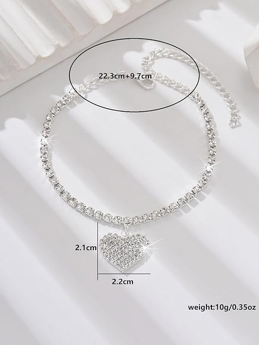 Ankle Bracelets for Women Waterproof Sparkly Anklets Tennis Rhinestone Anklets for Women Starfish Infinity Heart Cross Anklet Bracelet Beach Jewelry