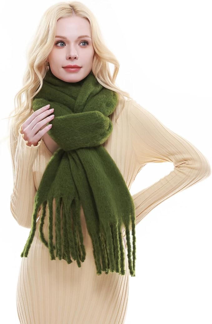 RIIQIICHY Chunky Scarf for Women Winter Warm Thick Scarves Oversized Blanket Scarf