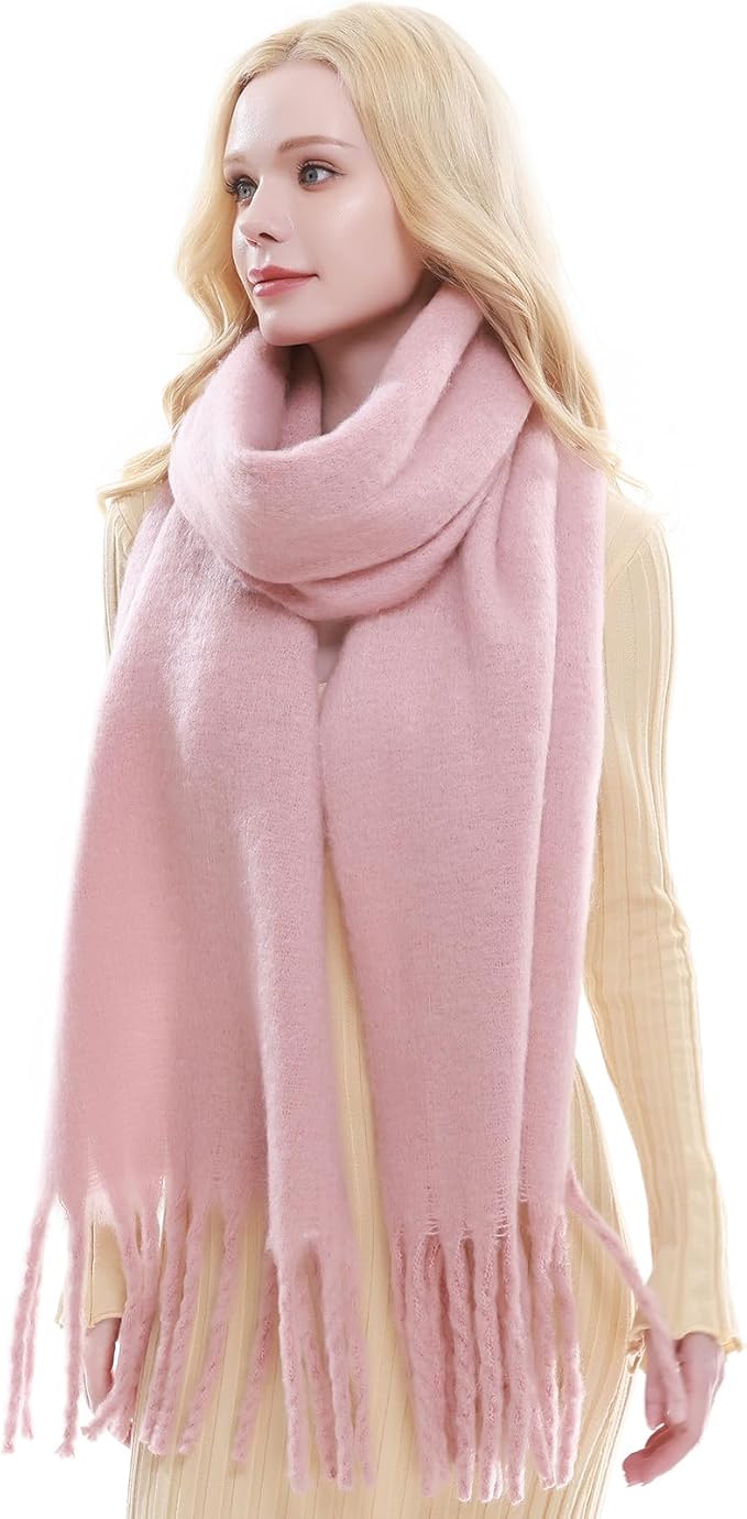 RIIQIICHY Chunky Scarf for Women Winter Warm Thick Scarves Oversized Blanket Scarf