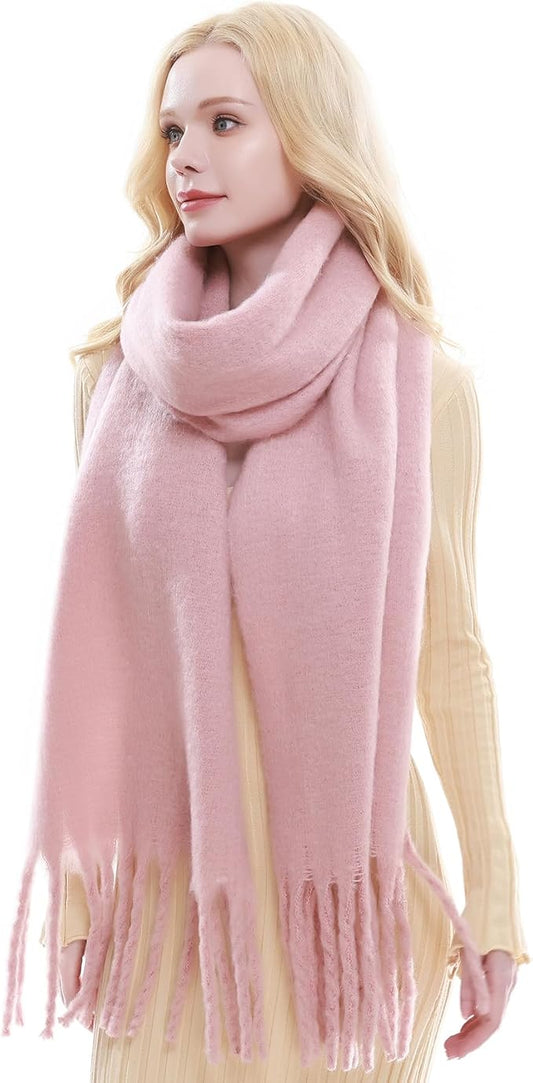 RIIQIICHY Chunky Scarf for Women Winter Warm Thick Scarves Oversized Blanket Scarf