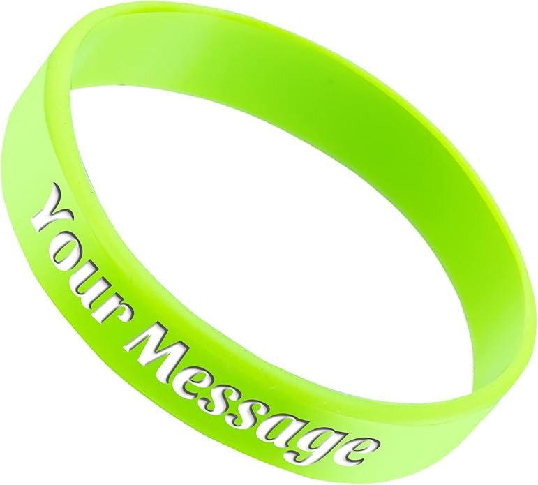 50Pcs Custom Silicone Wristbands Personalized Debossed Rubber Bracelets for Motivation, Party favors, Events, Birthdays, Awareness