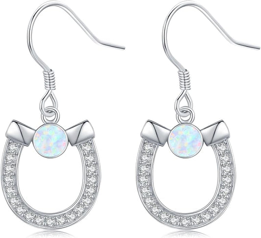 Western Earrings for Women 925 Sterling Silver Turquoise Western Country Dangle Drop Earrings Country Jewelry Gifts for Cowgirl Cowboy