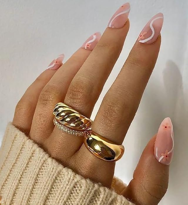 iF YOU 25 Pcs Gold Knuckle Ring Set for Women, Chunky Stackable Finger Midi Rings, Silver Simple Stacking Cute Rings Pack Trendy Stuff Jewelry Gift