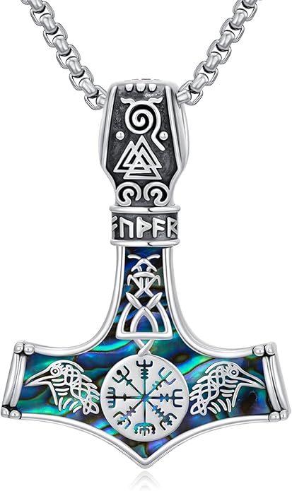 KoyeKei Viking Necklace for Men 925 Sterling Silver Viking Norse Pagan Jewelry Gifts for Women