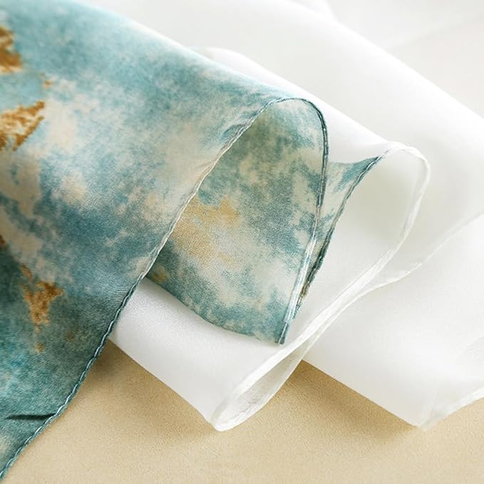 Clysoru Silk Scarf For Women Hair Scarves Lightweight Satin Elegant Shawl Wraps Bufanda Mujer Fashion Accessories 70.8"X35.4"