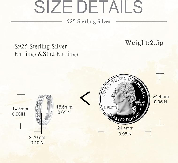 Sterling Silver Hoop Earrings Small Hoop Sun/Leaf/Triangle Huggie Earrings for Women Hypoallergenic