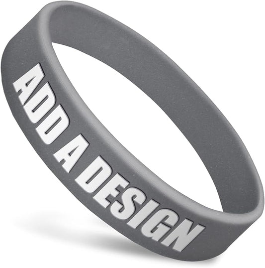 Wide Wristbands | Fully Customizable | Great For Events, Fundraisers & Promotions | 3/4" Wide | 100% Silicone | Available In Bulk